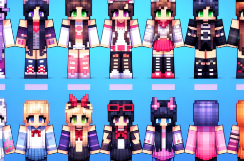 Explore the Top Aesthetic Girl Minecraft Skin Templates for a Unique Gaming Experience