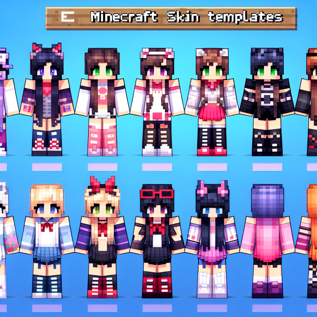 Explore the Top Aesthetic Girl Minecraft Skin Templates for a Unique Gaming Experience